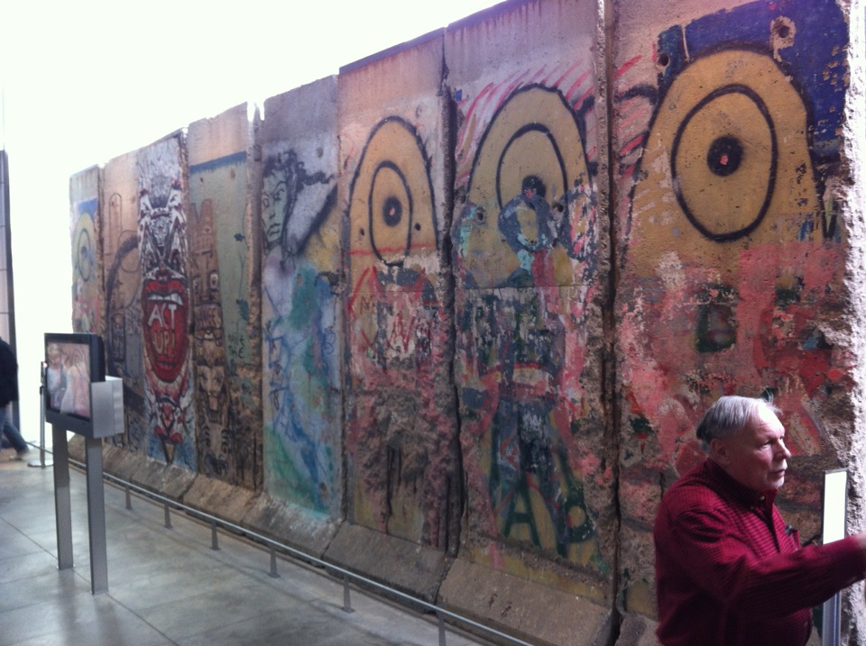 iPhone photo of west side of Berlin Wall at Newseum