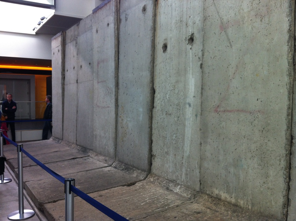 Photo of East side of Berlin Wall at Newseum in Washington D.C.