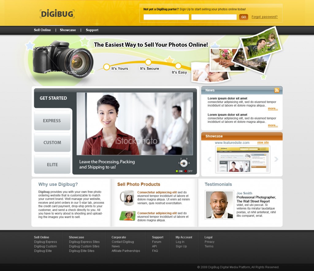 Image of Digibug Home Page