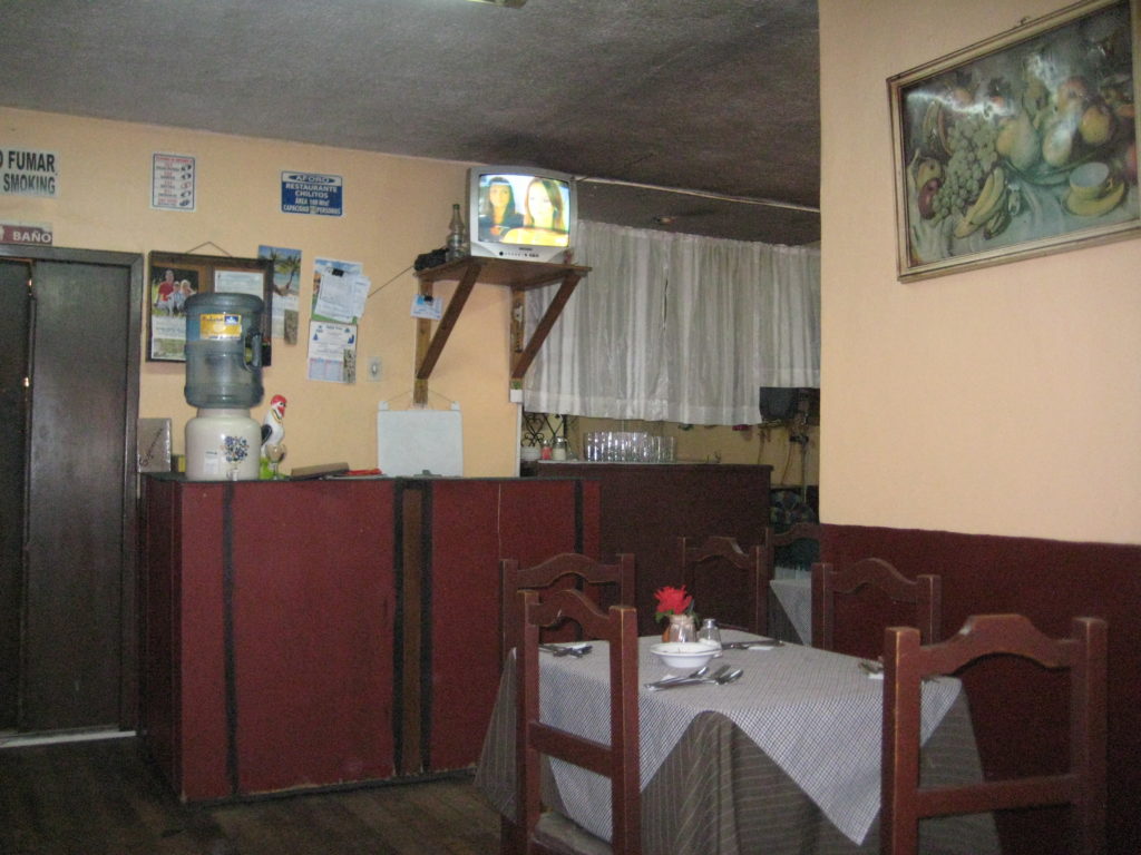 Photo of a local restaurant near our hotel on Louis Cordero