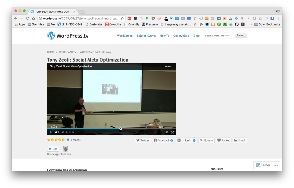 Tony Zeoli at WordCamp Raleigh 2017: Social Meta Optimization